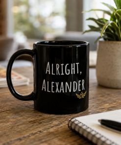 Alternative view of "Alright Alexander"<br>Meme Ceramic Mug<br> Black