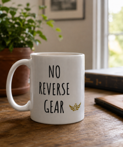 Alternative view of "No Reverse Gear"<br>Meme Ceramic Mug<br> White
