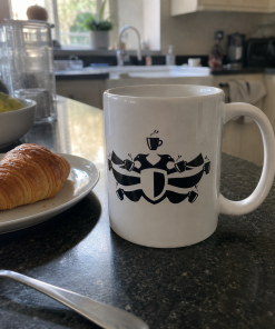 Alternative view of The Duran<br> Black Eagle Holding Mugs Design <br> White Ceramic Mug