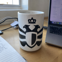 The Duran Black Eagle White Ceramic Mug