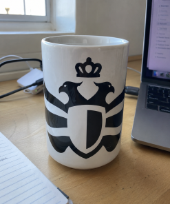 Alternative view of The Duran<br> Black Eagle <br>White Ceramic Mug