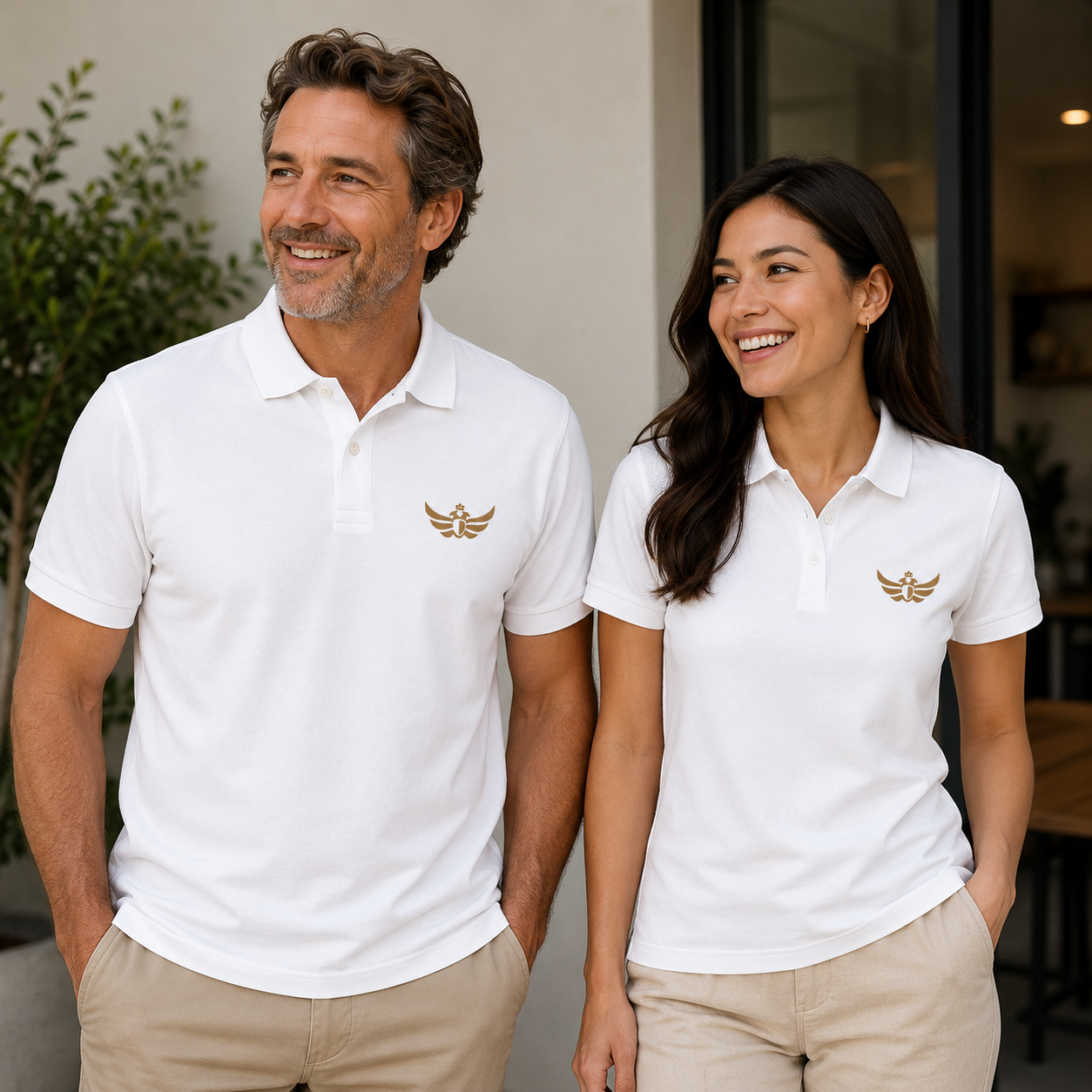 The Duran Gold Eagle Pique Polo Shirt