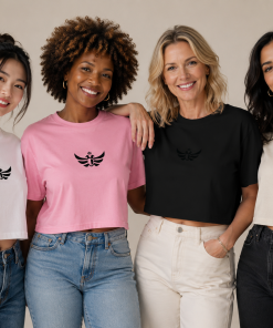 Alternative view of The Duran <br>Large Black Eagle Crop T-shirt <br>Women