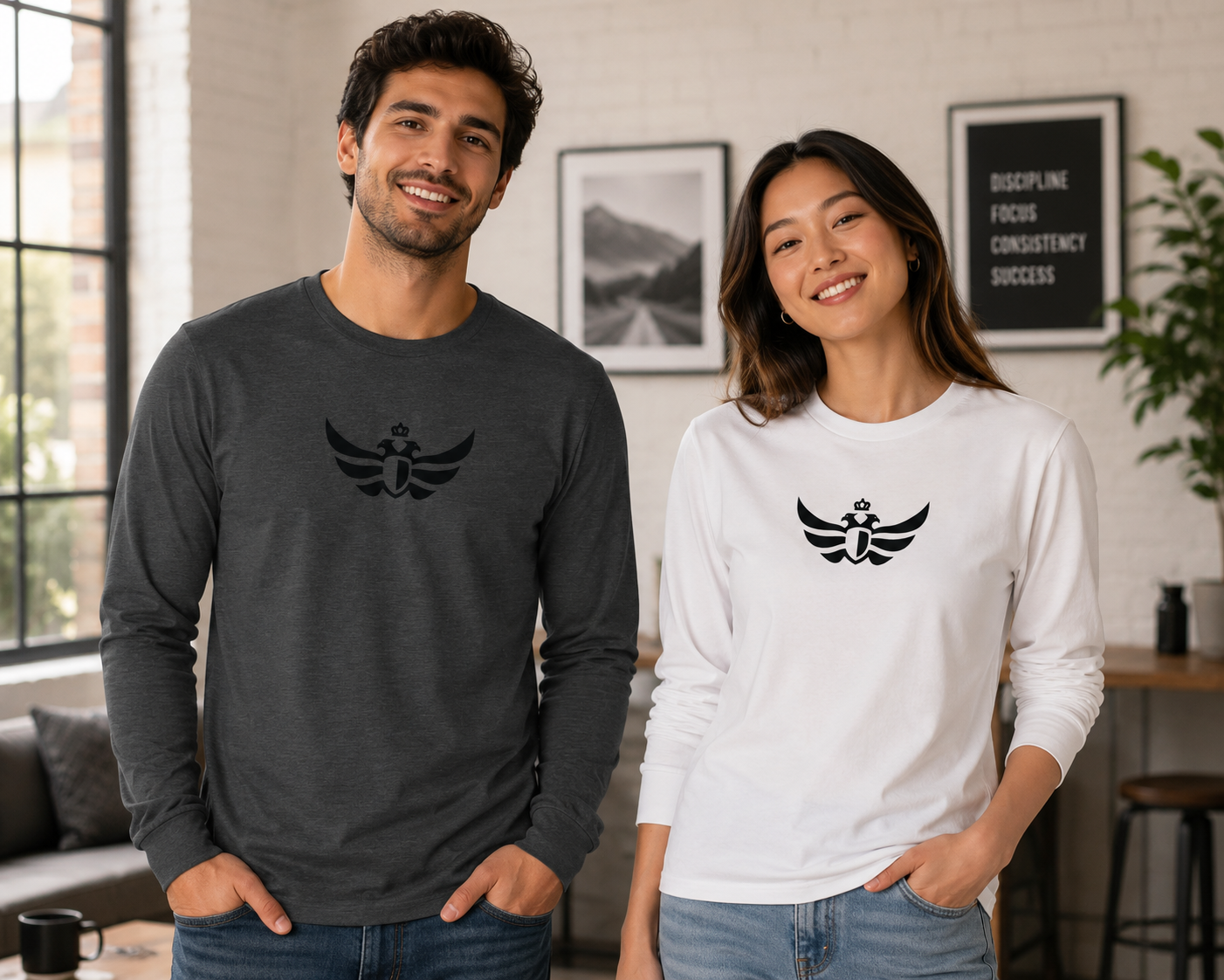 The Duran Large Black Eagle Long Sleeve Shirt