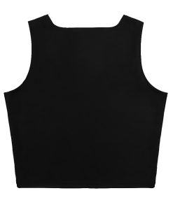 Alternative view of The Duran Large Gold Eagle Black Crop Top | Women