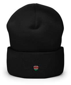 Alternative view of Kenya Shield Black Eagle Cuffed Beanie