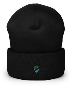 Alternative view of Tanzania Shield <br> Black Eagle Cuffed Beanie