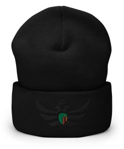 Alternative view of Zambia Shield Black Eagle Cuffed Beanie