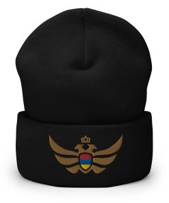 Alternative view of Armenia Shield Gold Eagle Cuffed Beanie
