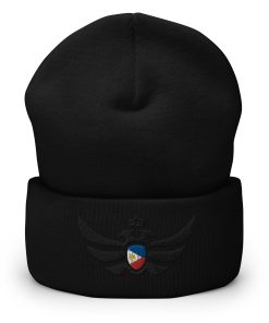 Alternative view of Philippines Shield Black Eagle Cuffed Beanie