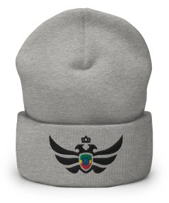 Ethiopia Shield Black Eagle Cuffed Beanie