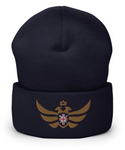 UK Shield <br> Gold Eagle Cuffed Beanie