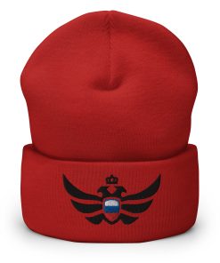 Russia Shield <br> Black Eagle Cuffed Beanie