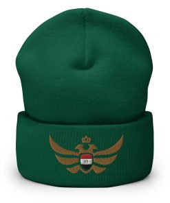 Egypt Shield Gold Eagle Cuffed Beanie