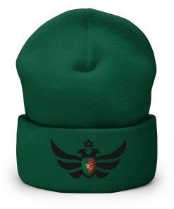 Portugal Shield <br> Black Eagle Cuffed Beanie