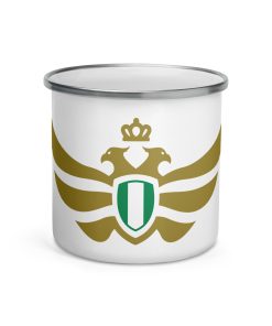 Nigeria Shield Gold Eagle Enamel Mug