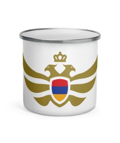 Armenia Shield Gold Eagle Enamel Mug