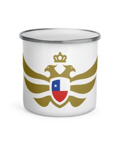 Chile Shield Gold Eagle Enamel Mug