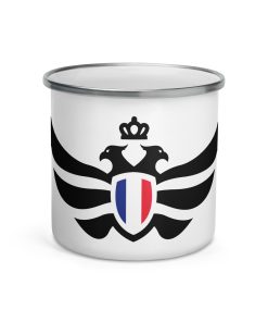 France Shield Black Eagle Enamel Mug