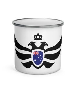 Australia Shield <br> Black Eagle Enamel Mug