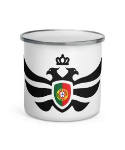 Portugal Shield <br> Black Eagle Enamel Mug