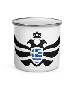 Greece Shield <br> Black Eagle Enamel Mug