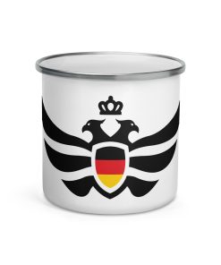 Germany Shield <br> Black Eagle Enamel Mug