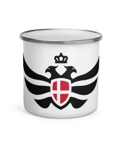 Denmark Shield Black Eagle Enamel Mug
