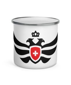 Switzerland Shield <br> Black Eagle Enamel Mug