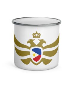 Philippines Shield Gold Eagle Enamel Mug