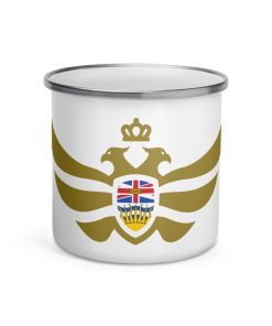British Columbia Shield Gold Eagle Enamel Mug