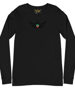 Alternative view of Ethiopia Shield <br> Black Eagle Long Sleeve Shirt <br> Men | Women