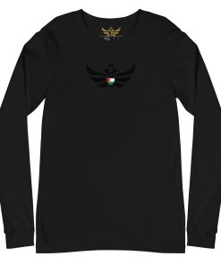 Alternative view of Palestine Shield <br> Black Eagle Long Sleeve Shirt <br> Men | Women