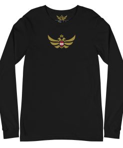 Latvia Shield Gold Eagle Long Sleeve Shirt | Men’s