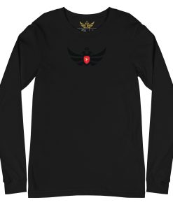 Alternative view of The Isle Of The Man Shield Black Eagle Long Sleeve Shirt | Men's