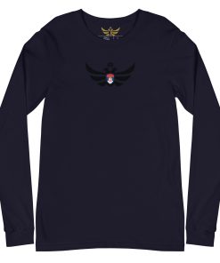 Serbia Shield <br> Black Eagle Long Sleeve Shirt <br> Men | Women