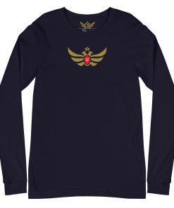 The Isle Of The Man Shield Gold Eagle Long Sleeve Shirt | Men's