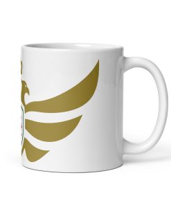 Alternative view of Algeria Shield Gold Eagle White Ceramic Mug