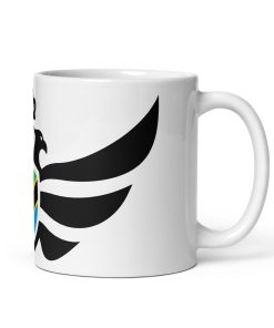 Alternative view of Tanzania Shield <br> Black Eagle White Ceramic Mug
