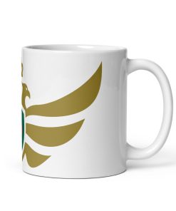 Alternative view of Bangladesh Shield Gold Eagle White Ceramic Mug