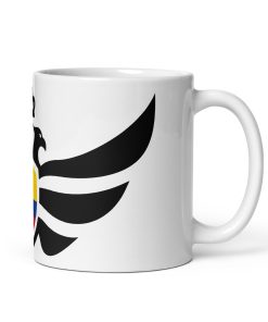 Alternative view of Colombia Shield Black Eagle White Ceramic Mug