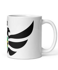 Alternative view of Jamaica Shield Black Eagle White Ceramic Mug