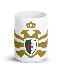 Algeria Shield Gold Eagle White Ceramic Mug
