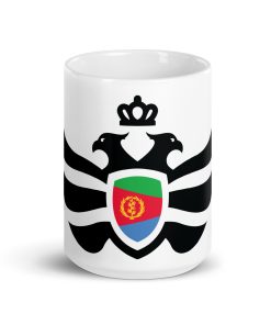 Eritrea Shield Black Eagle White Ceramic Mug