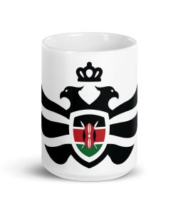 Kenya Shield Black Eagle White Ceramic Mug