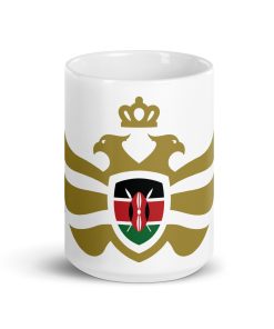 Kenya Shield Gold Eagle White Ceramic Mug