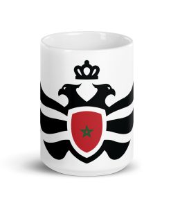 Morocco Shield Black Eagle White Ceramic Mug