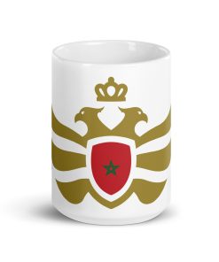 Morocco Shield Gold Eagle White Ceramic Mug