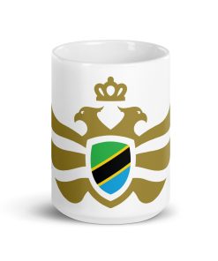 Tanzania Shield <br> Gold Eagle White Ceramic Mug