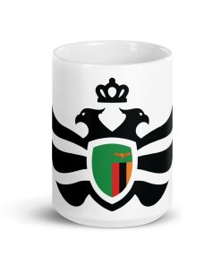 Zambia Shield Black Eagle White Ceramic Mug
